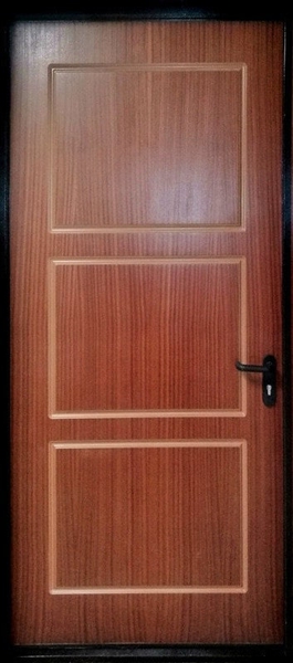 Внутренняя сторона Однопольная глухая противопожарная дверь МДФ EI 60 № 16