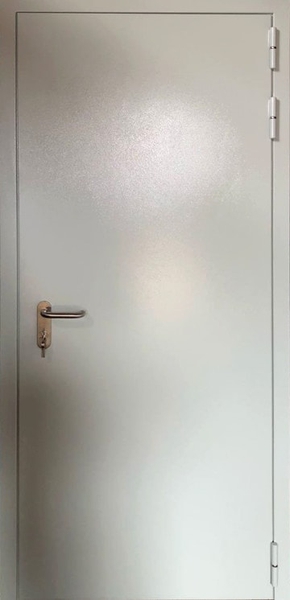 Однопольная противопожарная глухая дверь 31 Однопольная глухая противопожарная дверь EI 60 RAL 7035 (фурнитура хром) (15)