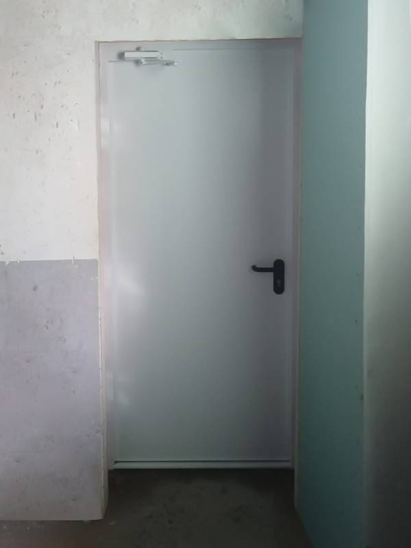 Огнестойкая дверь, вид из помещения (пос. Томилино)