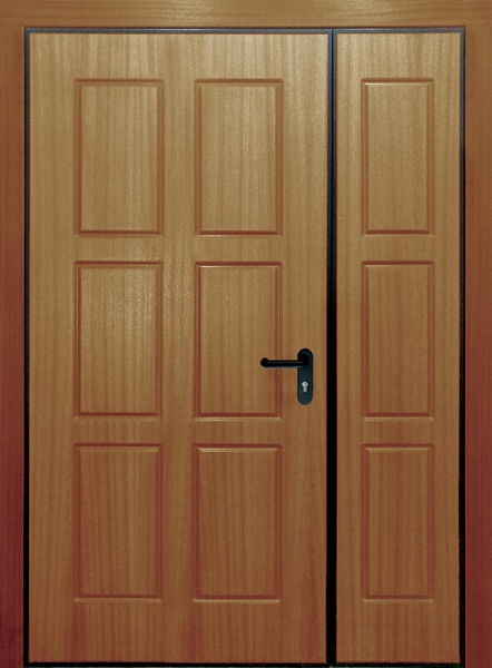 Внутренняя сторона Полуторная глухая противопожарная дверь ei60 с выдавленным рисунком (07)