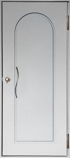 Внешняя сторона Техническая однопольная дверь с выдавленным рисунком