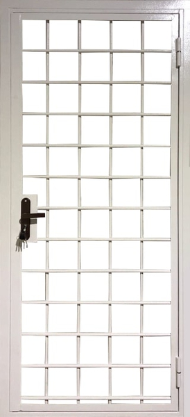 Внешняя сторона двери Однопольная решетчатая дверь